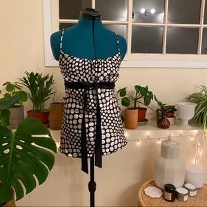 Dot pattern unique babydoll camisole